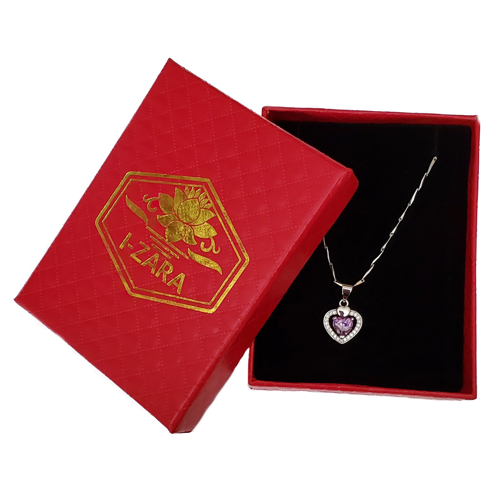 Elevated 925 Sterling Silver Cubic Zirconia Heart Pendant Necklace
