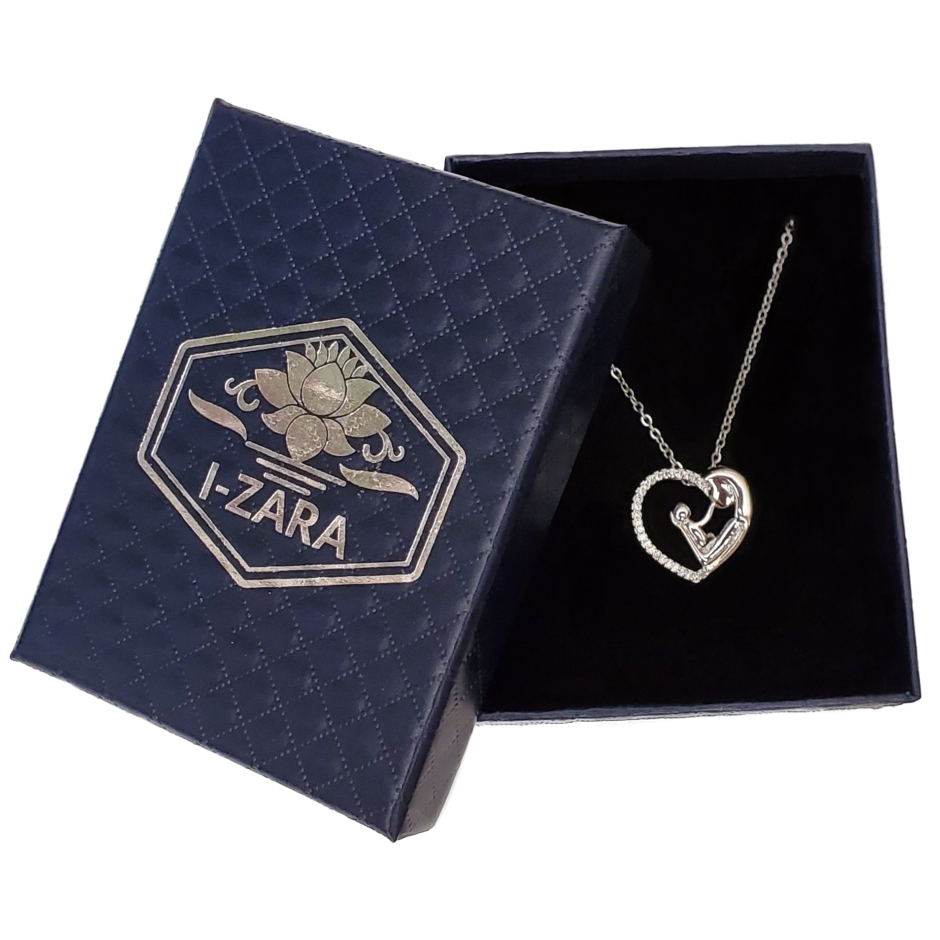 Best Great Quality Classic Mother and Child Heart Pendant Necklace