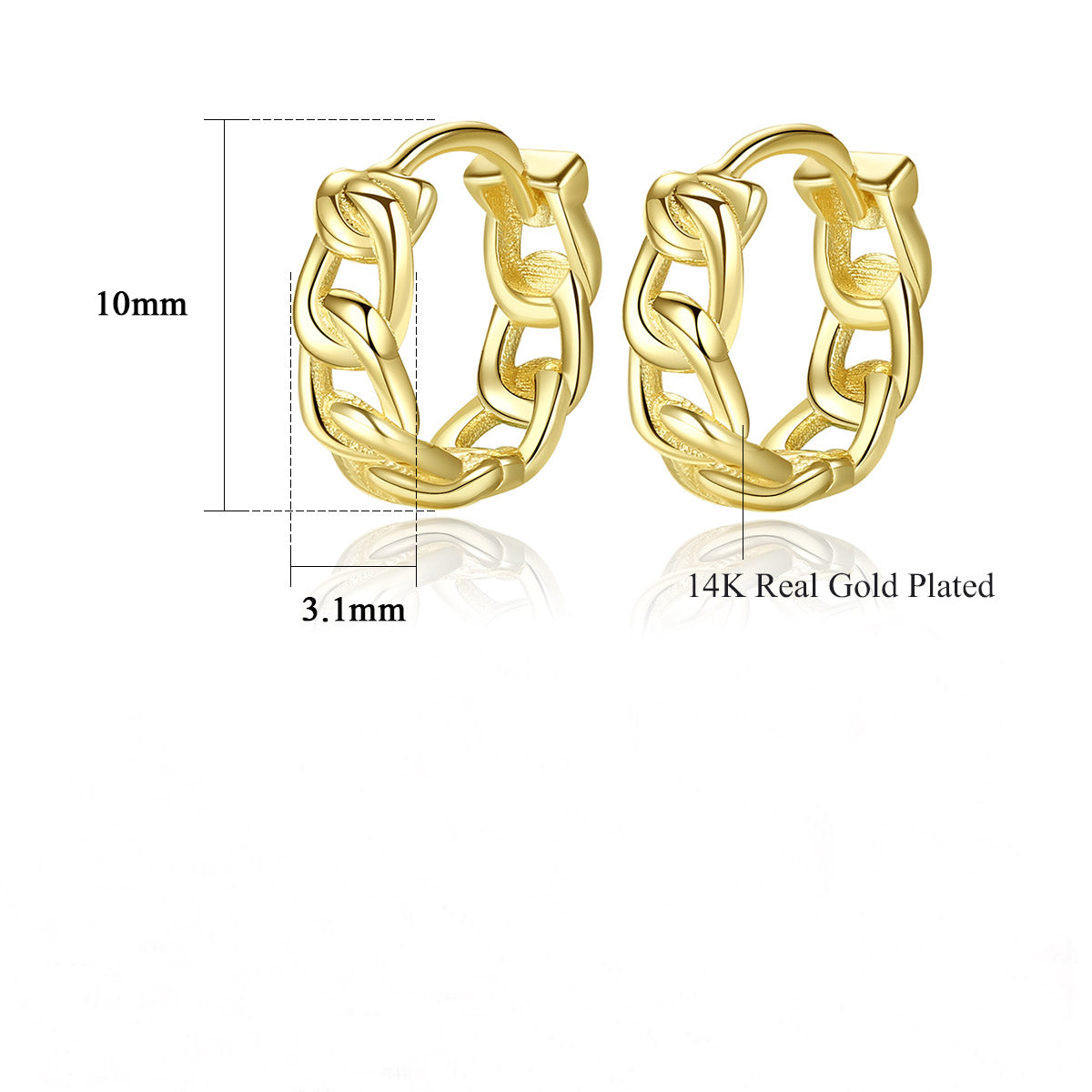 18k Gold Huggie Earrings