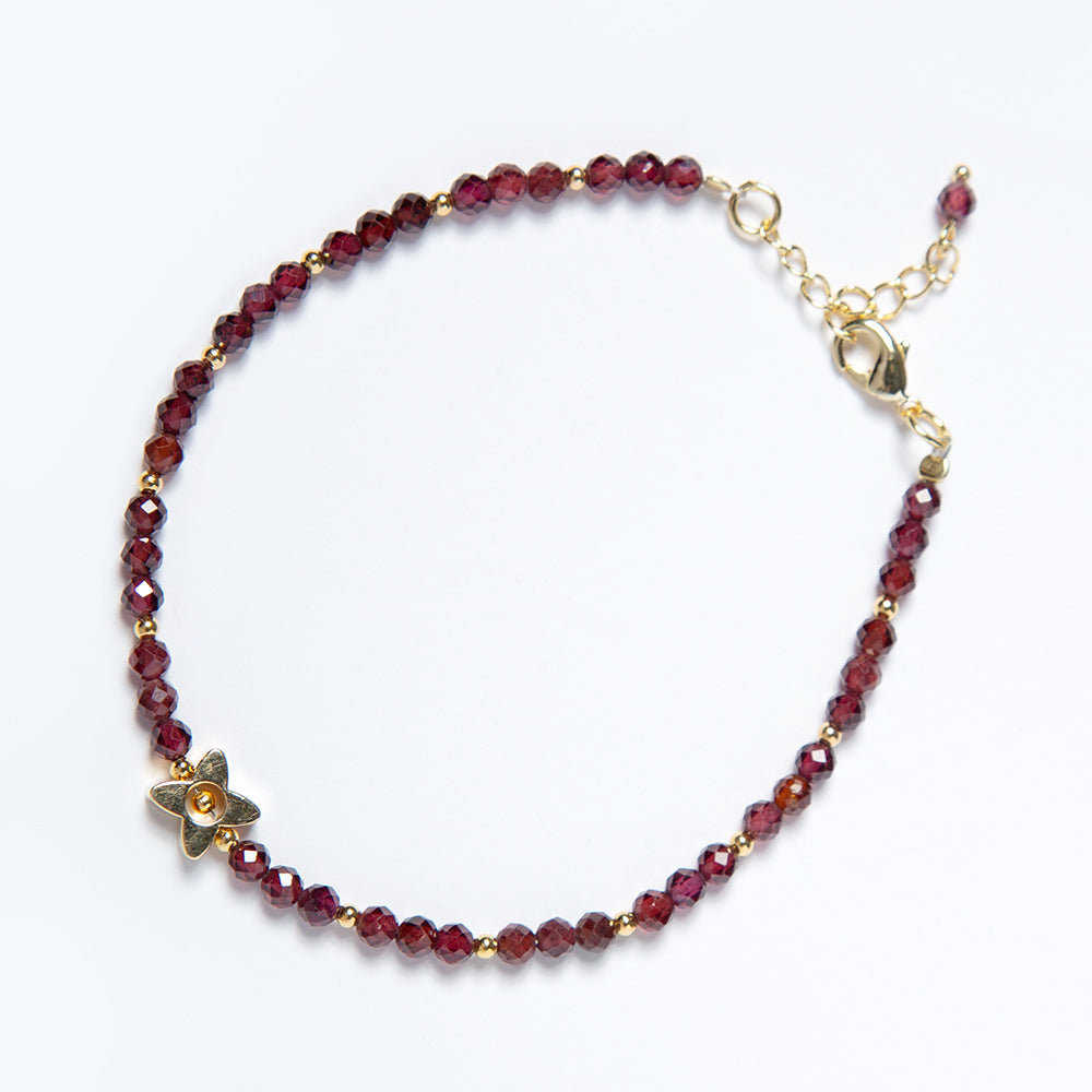 Garnet Charm Bracelet