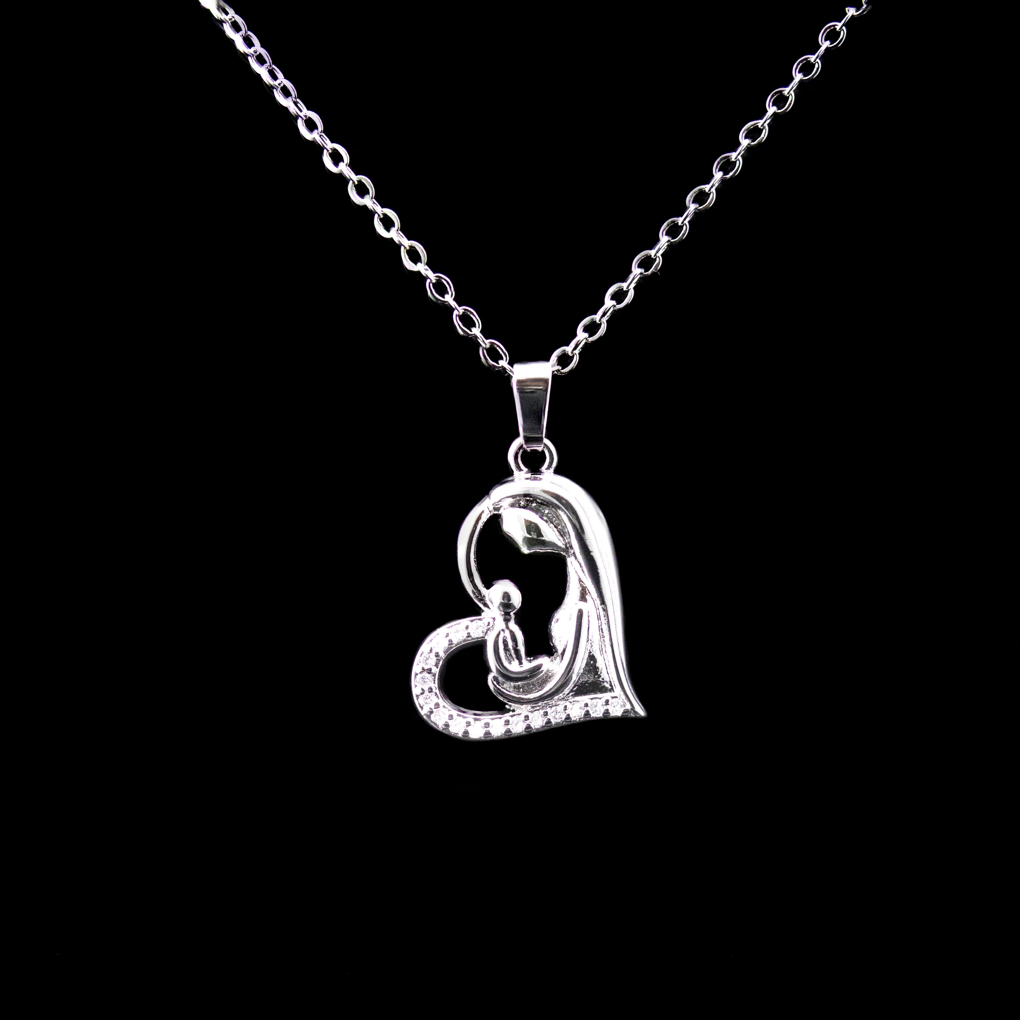 Handmade High Quality Mother and Child Loving Heart Necklace Online