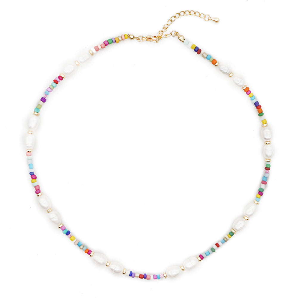 Bohemian Style Freshwater Pearl Bead Necklace