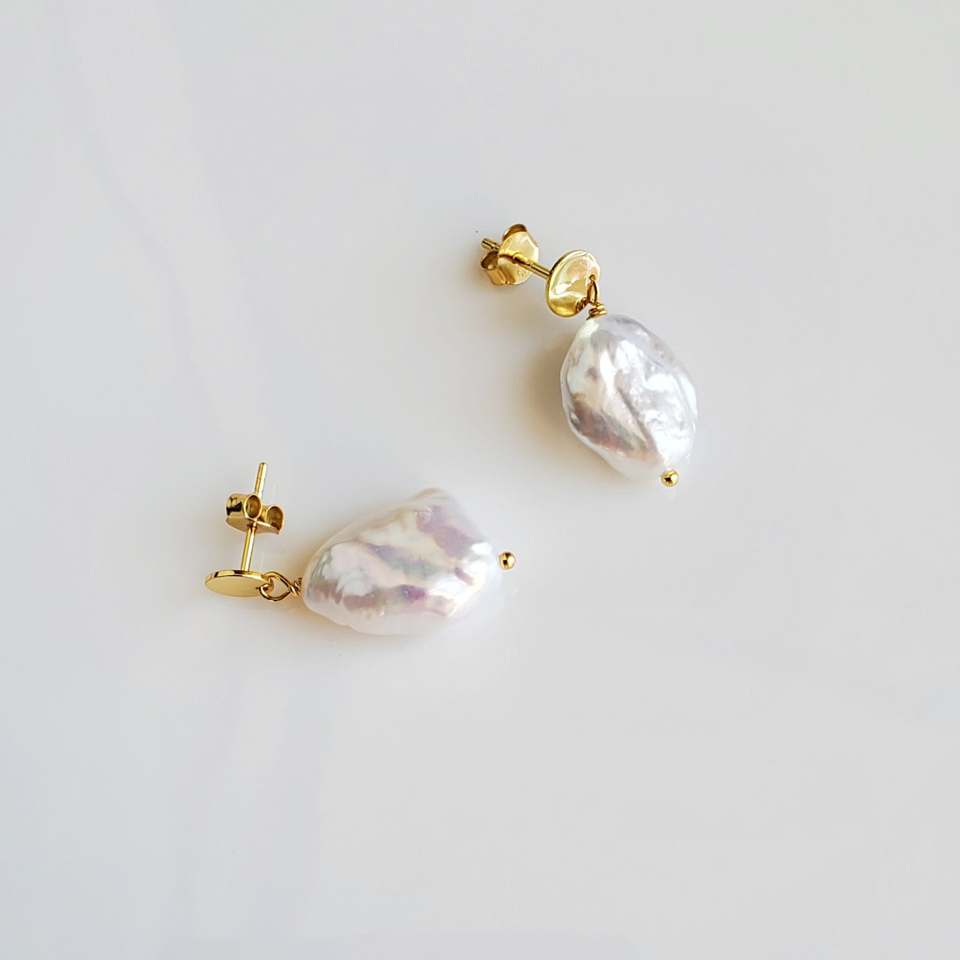 Natural Baroque Pearl Drop Earrings - I-ZARA